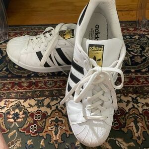 Adidas Men's White and Black Sneakers